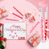 Valentine's Day Pencils Plastic Pencils Party Favors for Kids Valentines Stackable Pencils Novelty Pencils Bulk Heart Pencils for Classroom Reward...