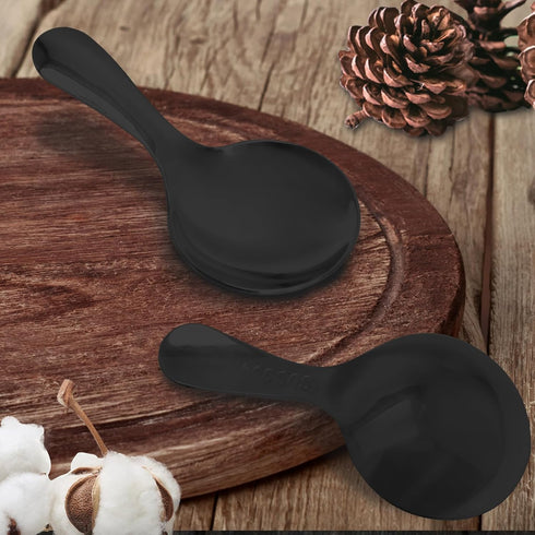 5 Pack of Stainless Steel Mini Spoons - Ice Cream Spoon Short Handle, Perfect for Condiments, Desserts, Tea, Coffee - Black Spoons...