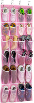 Hanging Shoe Organizer, Over The Door Shoe Organizer with 24 Breathable Mesh Pockets for Men Women Kids Hanging Shoe Storage Rack Organizer Size:5...