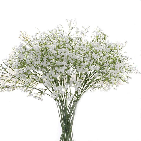 9 Pack Real Touch Artificial Baby's Breath Flowers - 21" Bendable Stems for Wedding Bouquets, Home Centerpieces & Outdoor Decor (Waterproof, Dustp...