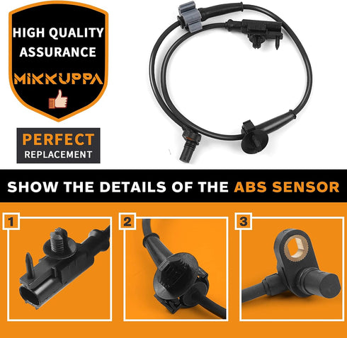 MIKKUPPA ABS Wheel Speed Sensor, 15229012 Front Side Replacement for 07-13 Chevy Silverado 1500 Tahoe Suburban 1500, 07-12 GMC Yukon Sierra...