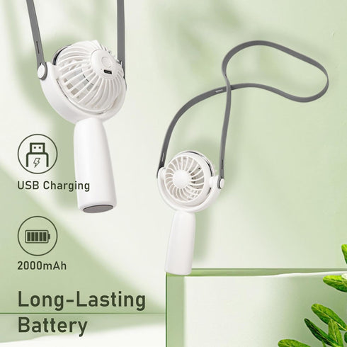 Personal Fan - Powerful 4-Blade Mini Handheld Fan, 3-Speed Adjustable, USB Rechargeable, 1200mAh Battery, Lightweight & Portable for Travel & Outd...