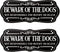 2 Pieces Dog Sign for Fence Beware of Warning Signs Metal Aluminum Funny Rustic Dog in Yard Keep Gate Closed Wall Door Sign (Classic Pattern)...
