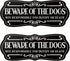 2 Pieces Dog Sign for Fence Beware of Warning Signs Metal Aluminum Funny Rustic Dog in Yard Keep Gate Closed Wall Door Sign (Classic Pattern)...