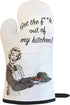 Funny Heat Resistant Oven Mitt for Cooking Grilling BBQ - Novelty Gift For Those Who Love To Cook (Out of My Kitchen!)...