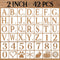 2 Inch Letter Stencils Numbers Craft Stencils, 42 Pcs Reusable Plastic Alphabet Drawing Templates for Painting on Wood, Wall, Fabric, Rock, Signag...