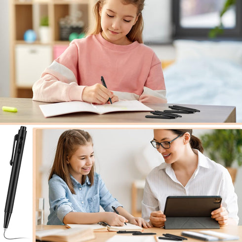 Eaasty 100 Pcs 4'' Mini Pen Bulk 0.7 mm Small Retractable Ballpoint Tiny Black Ink Pen Gel Pens with Clip Smooth Writing Pens for Pocket School Jo...