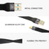 CERRXIAN 10Gbps Short USB Type C Cable,5inch USB A 3.0 Male to USB C 3.1 Male Cable,USB C 3.1 3A Fast Charging FPC Flat Cable Compatible with Powe...