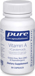Pure Encapsulations Vitamin A + Carotenoids (Lutein, Zeaxanthin, and Astaxanthin) | Hypoallergenic Dietary Supplement | 30 Capsules...