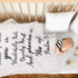 Christian Gift for Baby Plush Baby Blanket with Dotted Backing Baptism Blanket Scripture Quote Swaddle Bible Verse Blanket for Newborn Boy Girl Ch...