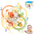 Orzbow Baby Sensory Teething Teether Toys, Infant Montessori Toys, Silicone Baby Rattle Balls Toys, Baby Chew Toys for 3-6-12-18 Months Sucking Ne...