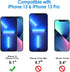 JETech Privacy Screen Protector for iPhone 13/13 Pro 6.1-Inch, Anti Spy Tempered Glass Film, 2-Pack......