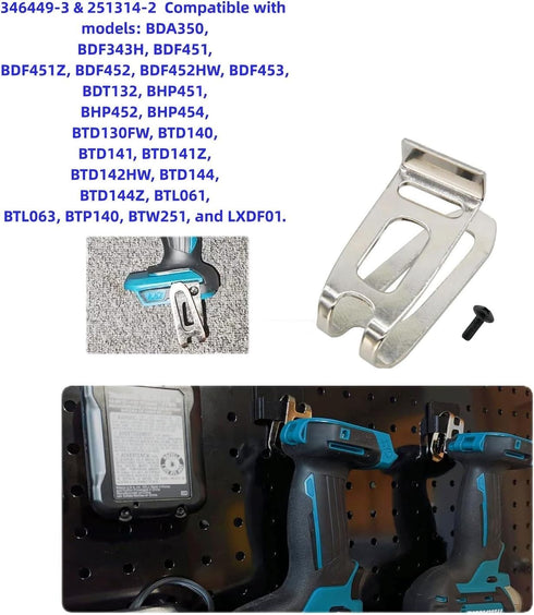 BIOLCA?5 pack) 346449-3 and 251314-2 Belt Hooks Replaces Makita Cordless Tools 324705-1 346034-2 346317-0 324553-8...