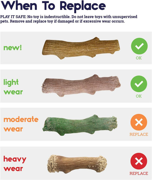 Petstages Super Dogwood Dog Chew Toy, Medium - Safe & Long Lasting Chewable Sticks Made of Natural Wood and Durable Synthetic – USA Made...