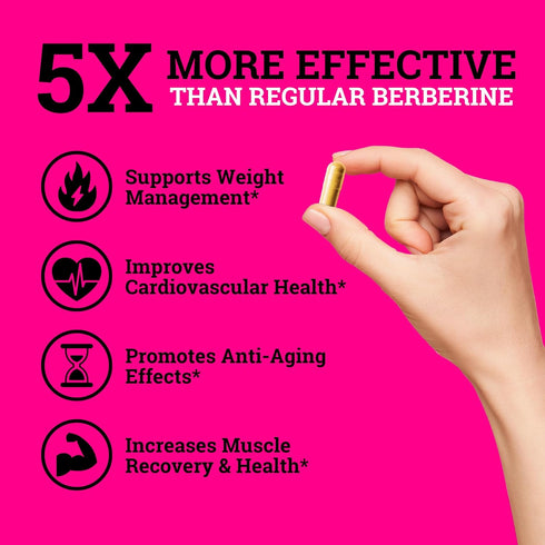 Black Forest 5X Berberine a Dihydroberberine supplement (Super Berberine Now 5X More Effective Than Regular Berberine HCL) Best Dihydroberberine w...