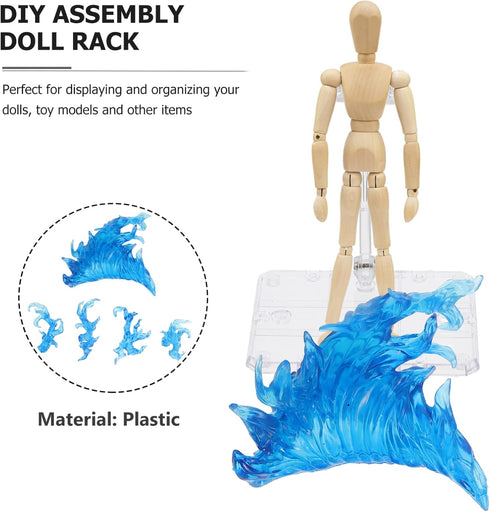 iplusmile Action Figures Metal Model Action Figure Stand Set Figurine Model Display Rack for DIY Assembly Doll Model Support Stand Sturdy Base Act...