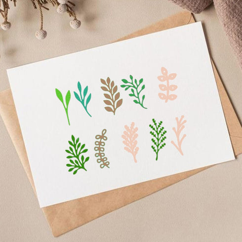 Leaves in 16 Shape Metal Cutting Dies Stencil Template Molds, Embossing Tool Die Cuts for Card Making Album Paper Scrapbooking DIY Etched Dies Cra...