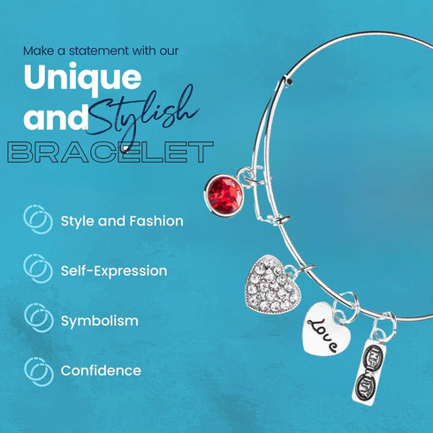 Birthstone Charm Bracelet & Bangle - Women's Jewelry...