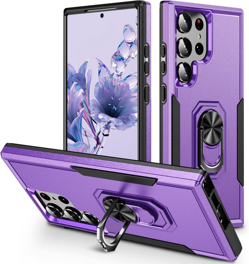 Phone Case for S23 Ultra Case Samsung S23 Ultra Phone Case for Women with Kickstand and Ring, Military Grade Drop Protection for Samsung Galaxy S2...