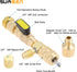 R410A R22 Valve Core Remover Installer Tool with Dual Size SAE 1/4 & 5/16 Port & Brass Adapter, Valve Core Removal Tool for R410 R32 R22 R12 R407 ...