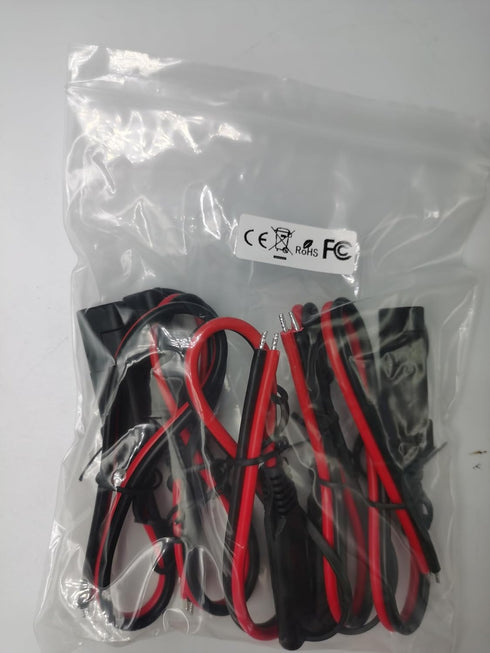 iMESTOU 16AWG SAE Cables SAE Power Extension Cable 2 Pin Quick Disconnect DC Connector Cord Plugs 12V 30CM with Waterproof Caps for Motorcycle Car...