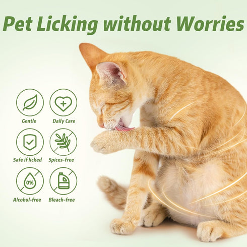 Cleaning Deodorizing Wipes for Dogs and Cats - Pet Grooming Gloves for Nourishing Fur - No Rinse Bathing Wipes for Daily Care and Traveling - Dog ...