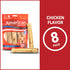Pet Factory American Beefhide 5" Chip Rolls Dog Chew Treats - Chicken Flavor, 8 Count/1 Pack...