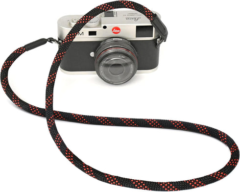 Camera Strap Vintage 100cm Nylon Climbing Rope Camera Neck Shoulder Strap for Micro Single and DSLR Camera (Black/Red)...