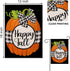 Home Decorative Pumpkin Garden Flag, Happy Fall House Yard Outdoor Welcome Decor Buffalo Plaid Check Sign, Farmhouse Autumn Outside Decoration Sea...