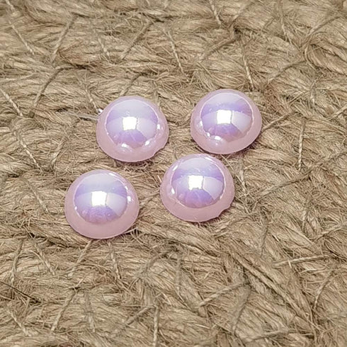 Chenkou Craft 3000PCS 1 Box Baby Pink Round Flatback Half Pearls Bead Loose Beads Gem (Light Pink Half Ball)...