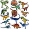 Dinosaur Iron on Patches Dinosaur Embroidered Applique Patches Badge Morale Decoration Sew on Patches for Jacket Jeans Backpacks Hat Clothing (14 ...