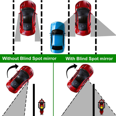 Lebogner 2 Pack Blind Spot Mirrors Car Accessories, 2" Round HD Glass Slim Frameless Convex Rear View Mirror, Wide Angle 360°Rotate 30°Sway Adjust...