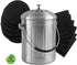 12 Pieces Counter Top Activated Carbon Compost Bin Filters - Extra Thick Indoor Pail Replacement Charcoal Caddy Filters Refill, 0.4" Thickness...