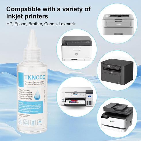 Printhead Cleaning Kit 100ml for Inkjet Printers Nozzle, Print Head Cleaning Kit Epson,Printer Cleaning Kit for HP,Printer Head Cleaning Kit for C...