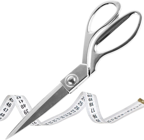 10.5" Stainless Steel Scissors Silver – Professional Heavy Duty Sharp Scissors 10.5" Scissors All Purpose Large Fabric Scissors Professional Sciss...