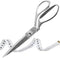 10.5" Stainless Steel Scissors Silver – Professional Heavy Duty Sharp Scissors 10.5" Scissors All Purpose Large Fabric Scissors Professional Sciss...