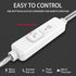 XINGWAN S32 Earphones Headphones, Powerful Bass Driven Sound, 12mm Large Drivers, Ergonomic Design with Remote Control and Microphone (Black+White...