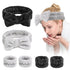 Yoseng 6 Pcs Spa Headband and Wristband Set for Face Washing,Makeup Headbands for Women for Wash Face, Skincare,Makeup Removal,Shower(Black,gray)...