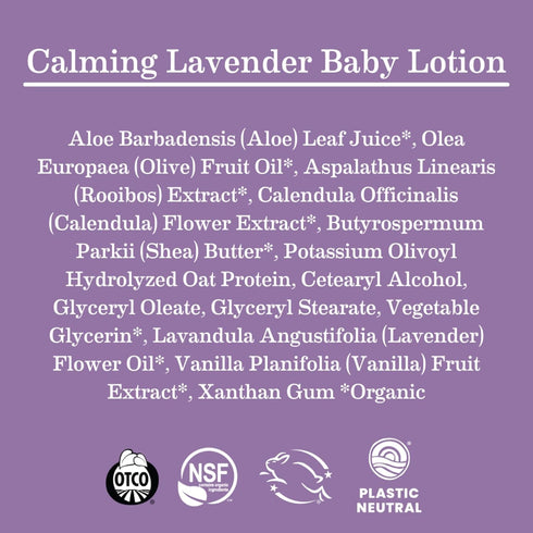 Earth Mama Calming Lavender Baby Lotion for Dry Skin, Calendula Cream for Newborn Skin Care, Organic Moisturizer for Children with Aloe Juice, Roo...