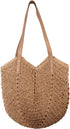 Oweisong Women Straw Beach Bag Large Summer Purse Woven Straw Handbags Tote Shoulder Bag for Vacation Travel...
