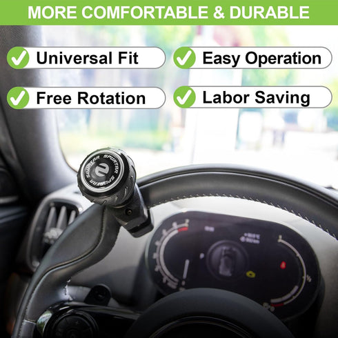 Spurtar Steering Wheel Knob, Universal Car Suicide Knob Power Handle Spinner Fit for Steering Wheel, Cars, Semi Truck, Forklifts, Tractors, Boat, ...