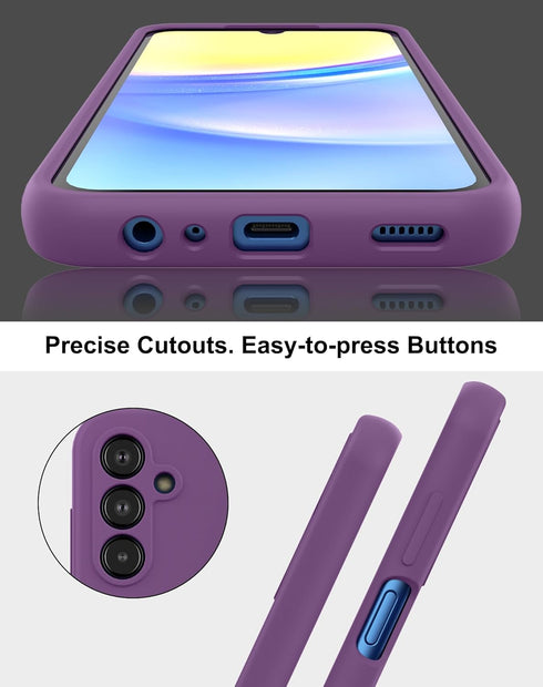 for Samsung Galaxy A15 5G Case, Liquid Silicone Phone Case with Camera Protection Soft Interior Anti-Scratch Shockproof Cover for Galaxy A15 5G - ...