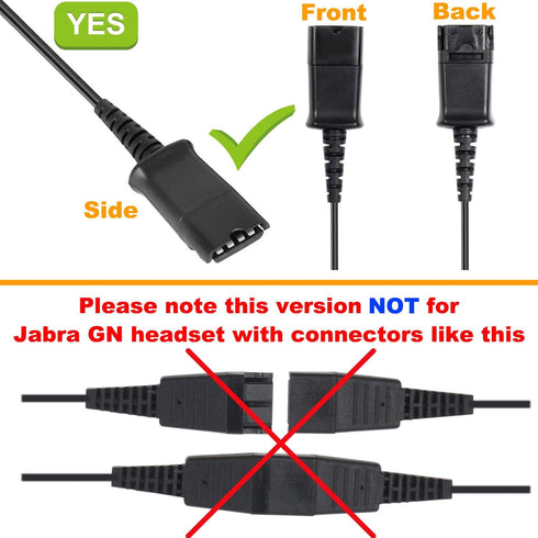 VoiceJoy U15 Quick Disconnect QD to USB Plug Adapter with Mute Volume Control Compatible with Plantronics Headset QD Connector Plug to Any Compute...