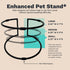 Enhanced Pet Bowl Stand - New Anti-Skid Feature - Dog and Cat Bowl Stand Exclusively for Use with The Corresponing Size Enhanced Pet Bowl (Small)...