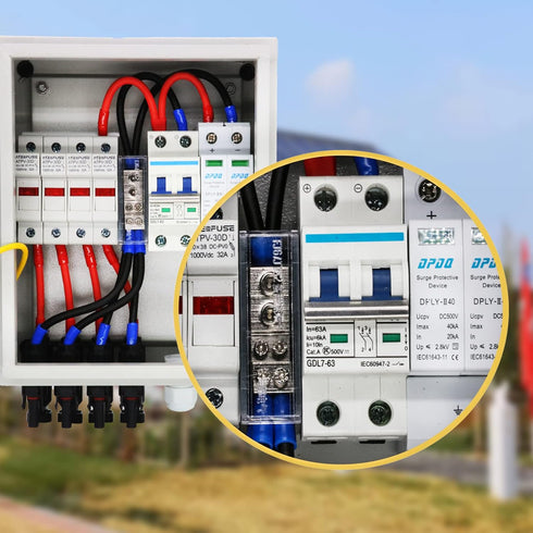 2 Pole DC Miniature Circuit Breaker, 500V 40 Amp DC Breaker Solar Disconnect Switch C40 for Solar Panel PV System...