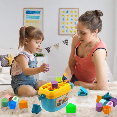 Playkidz Shape Sorter Baby and Toddler Toy, ABC and Shape Pieces, Sorting Shape Game, Developmental Toy for Children 18 Months+...