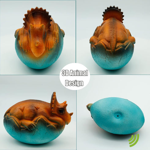 Squeaky Latex Dinosaur Egg Dog Toy, Soft Rubber Puppy Chew Squeaky Toys,Fetch Interactive Play Balls Toy for Puppy Small Medium Large Pets Dog...