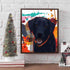 FANGKISSU 5D DIY Diamond Art Kits Black Lab Graphic Portrait Splattered Full Drill Painting Arts Craft Canvas for Home Wall Decor Full Drill Cross...