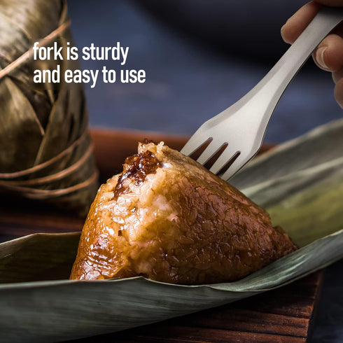 TiTo Titanium Spork 2-in-1 Spoon,Fork and Knife Lightweight Camping Utensil,Eco-Friendly Flatware for Outdoor Traveling,Hiking,Backpacking and Pic...