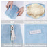 2 Pack Vegan Leather Makeup Bag Zipper Pouch Travel Cosmetic Organizer for Women (Large (Pack of 2), Sky Blue)...